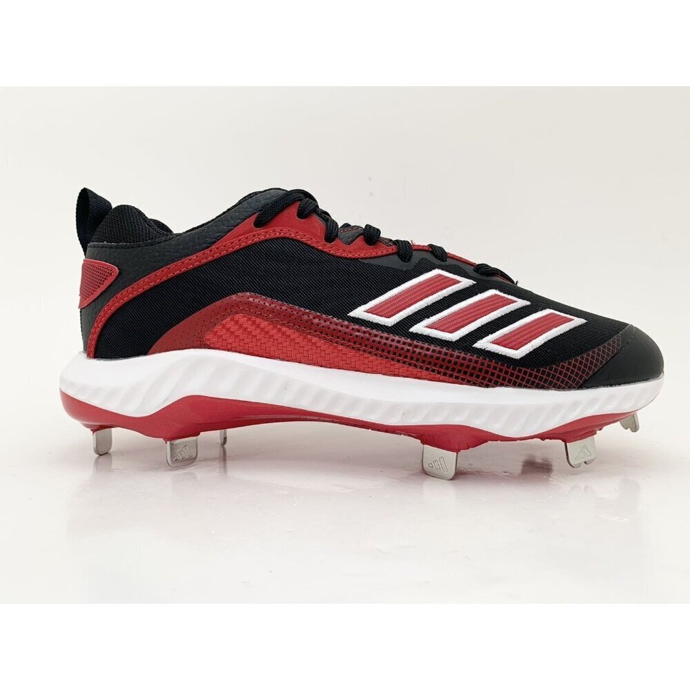 Adidas Icon 6 Bounce Baseball Metal Cleats Red Black White FV9348 Men’s Size 7.5